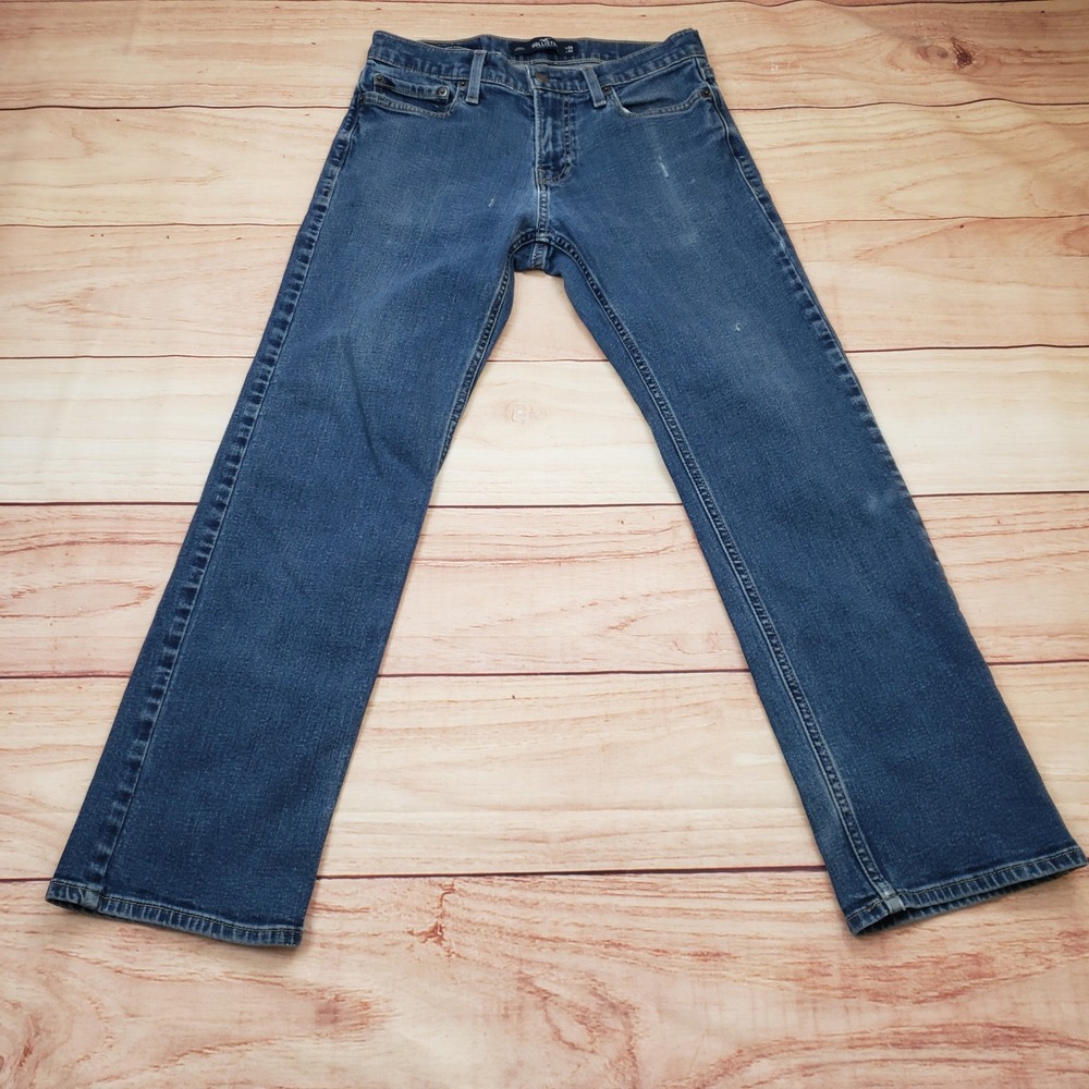 Hollister Jeans Mens 29x30 Blue Classic Straight Epic Flex Medium Wash Denim